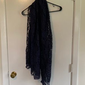 Blue lace scarf